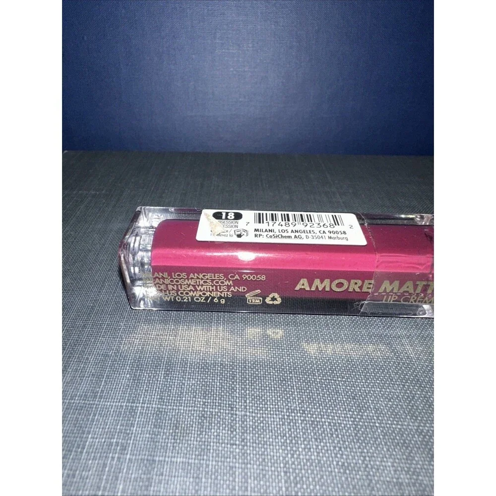 Milani Amore Matte Lip Creme 18 OBSESSION, deep cool toned berry NEW SEALED